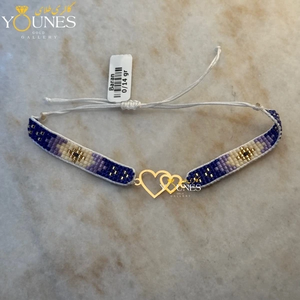 دستبند میوکی دوقلب طلا